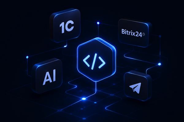 Интеграции 1С, Bitrix24, AI и Telegram